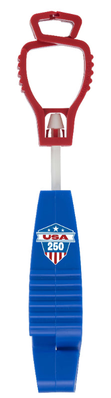Blue and red tool with 'USA 250' branding on a white background